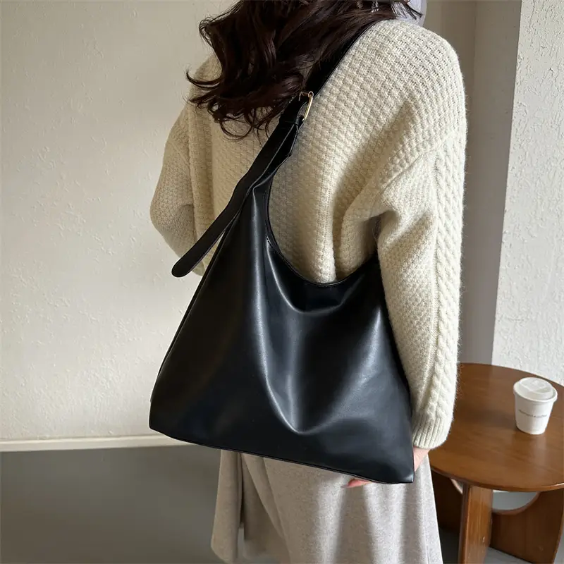 Women's Large Capacity Textile Shoulder Bag White 2024 - Image 6