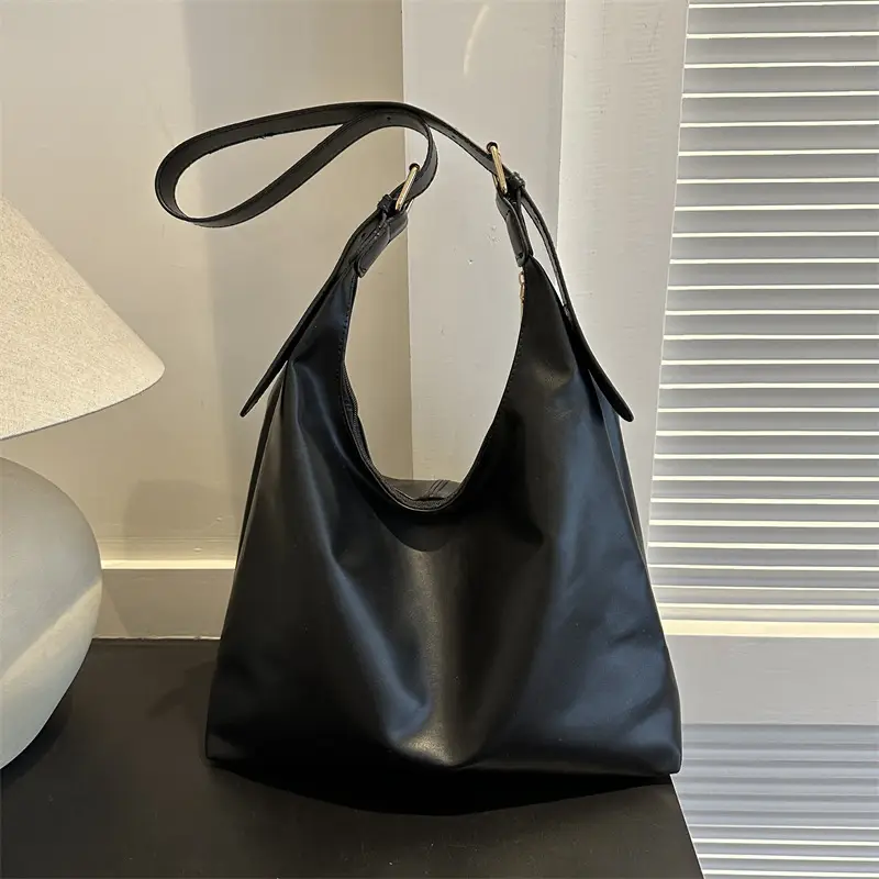Women's Large Capacity Textile Shoulder Bag White 2024 - Image 2