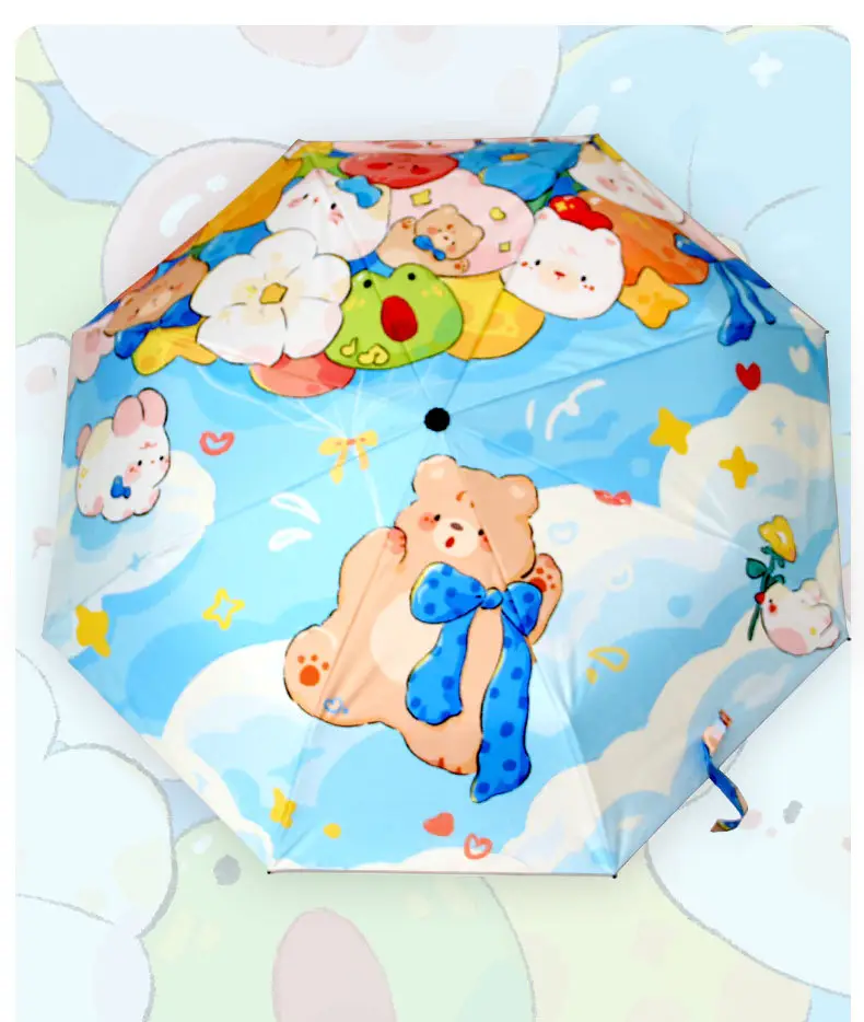 Balloon Bear Cartoon Handbag UV Umbrella for School — feature 13