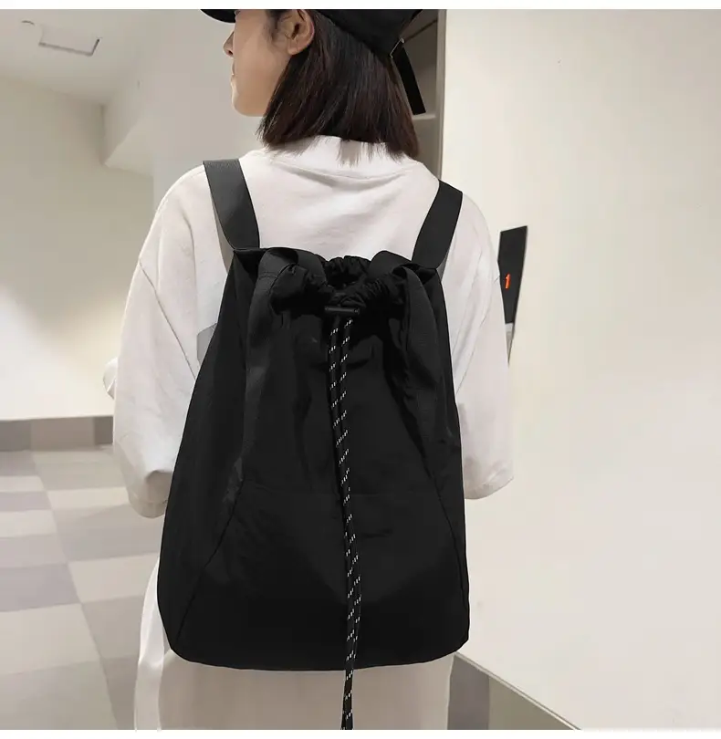 Green Drawstring Casual Backpack for Women Men — feature 14