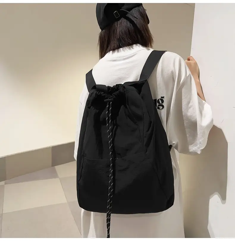 Green Drawstring Casual Backpack for Women Men — feature 18