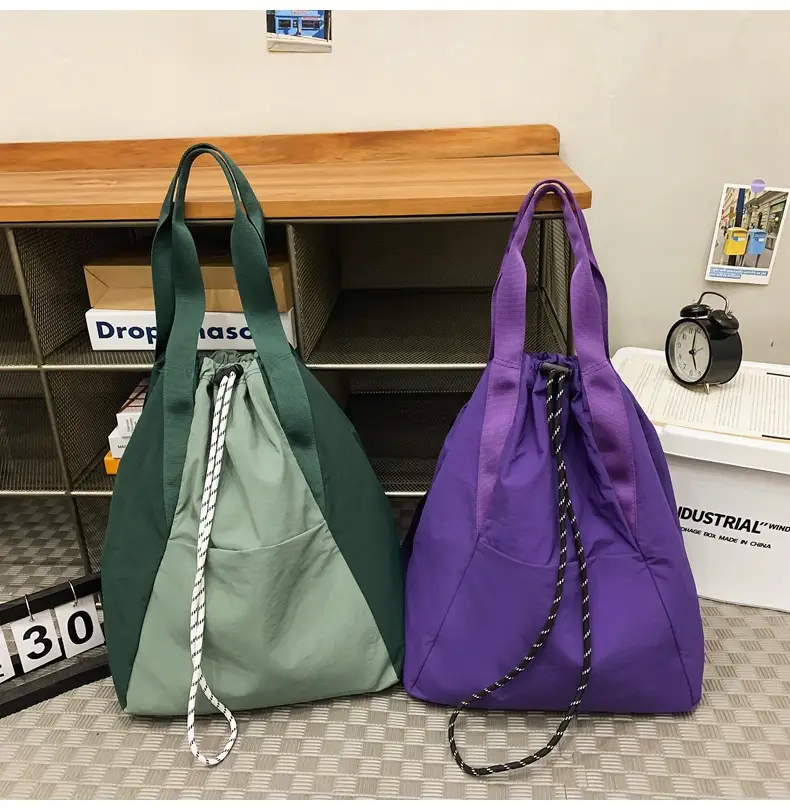 Green Drawstring Casual Backpack for Women Men — feature 26