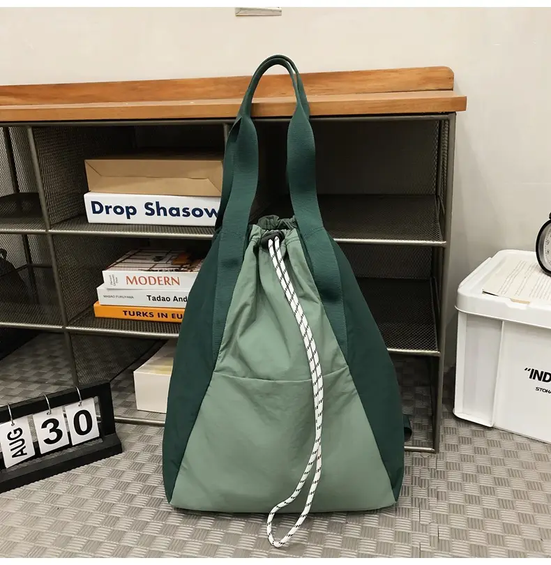 Green Drawstring Casual Backpack for Women Men — feature 30