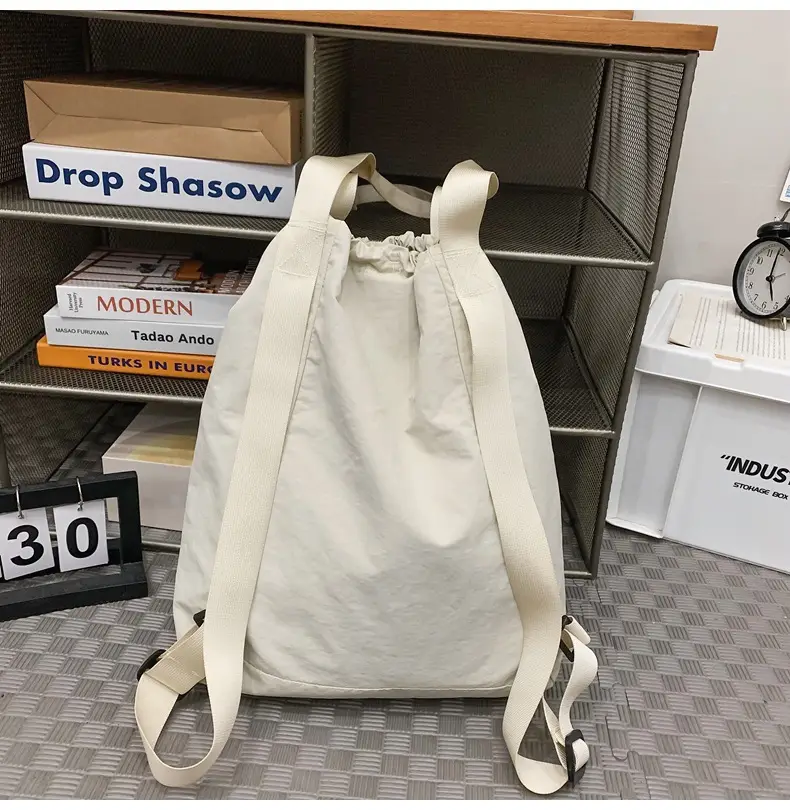 Green Drawstring Casual Backpack for Women Men — feature 34