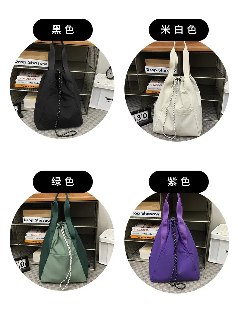 Green Drawstring Casual Backpack for Women Men — feature 7