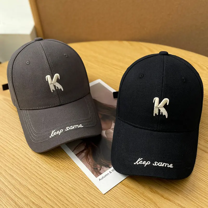 Men's Brown K Letter Embroidered Baseball Cap — feature 12