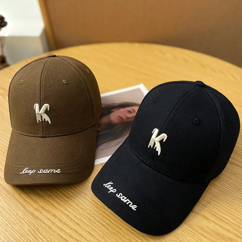 Men's Brown K Letter Embroidered Baseball Cap — feature 13