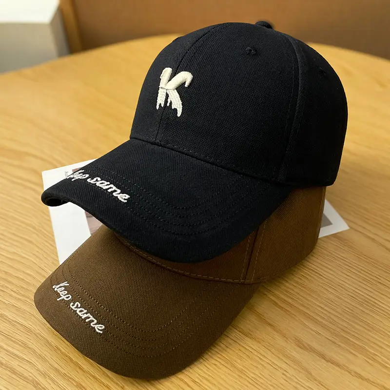 Men's Brown K Letter Embroidered Baseball Cap — feature 14