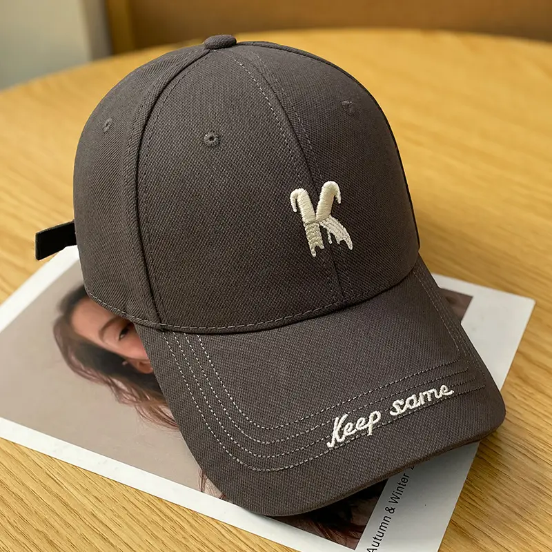 Men's Brown K Letter Embroidered Baseball Cap — feature 18