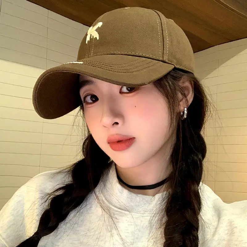 Men's Brown K Letter Embroidered Baseball Cap — feature 26