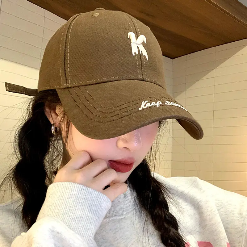 Men's Brown K Letter Embroidered Baseball Cap — feature 29