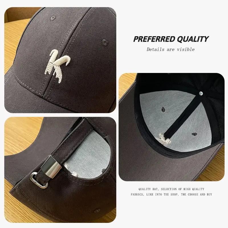 Men's Brown K Letter Embroidered Baseball Cap — feature 9