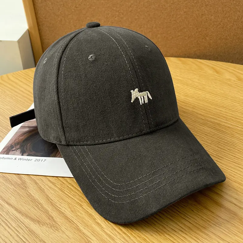 Men's Brown K Letter Embroidered Baseball Cap - Image 8