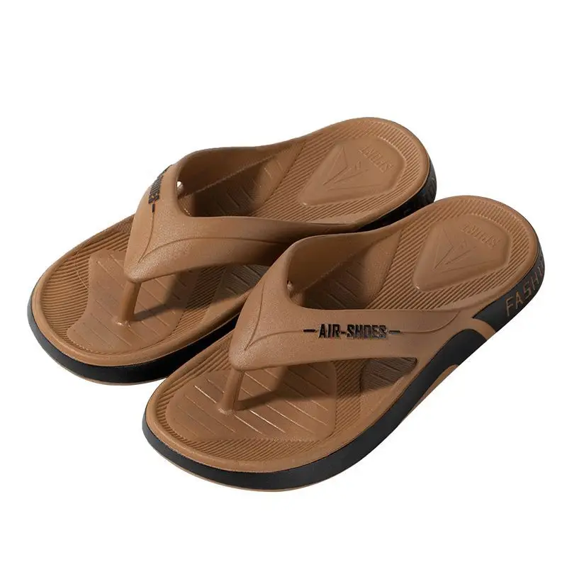 Men's Black Casual Sandals with Fashion Brand Logo