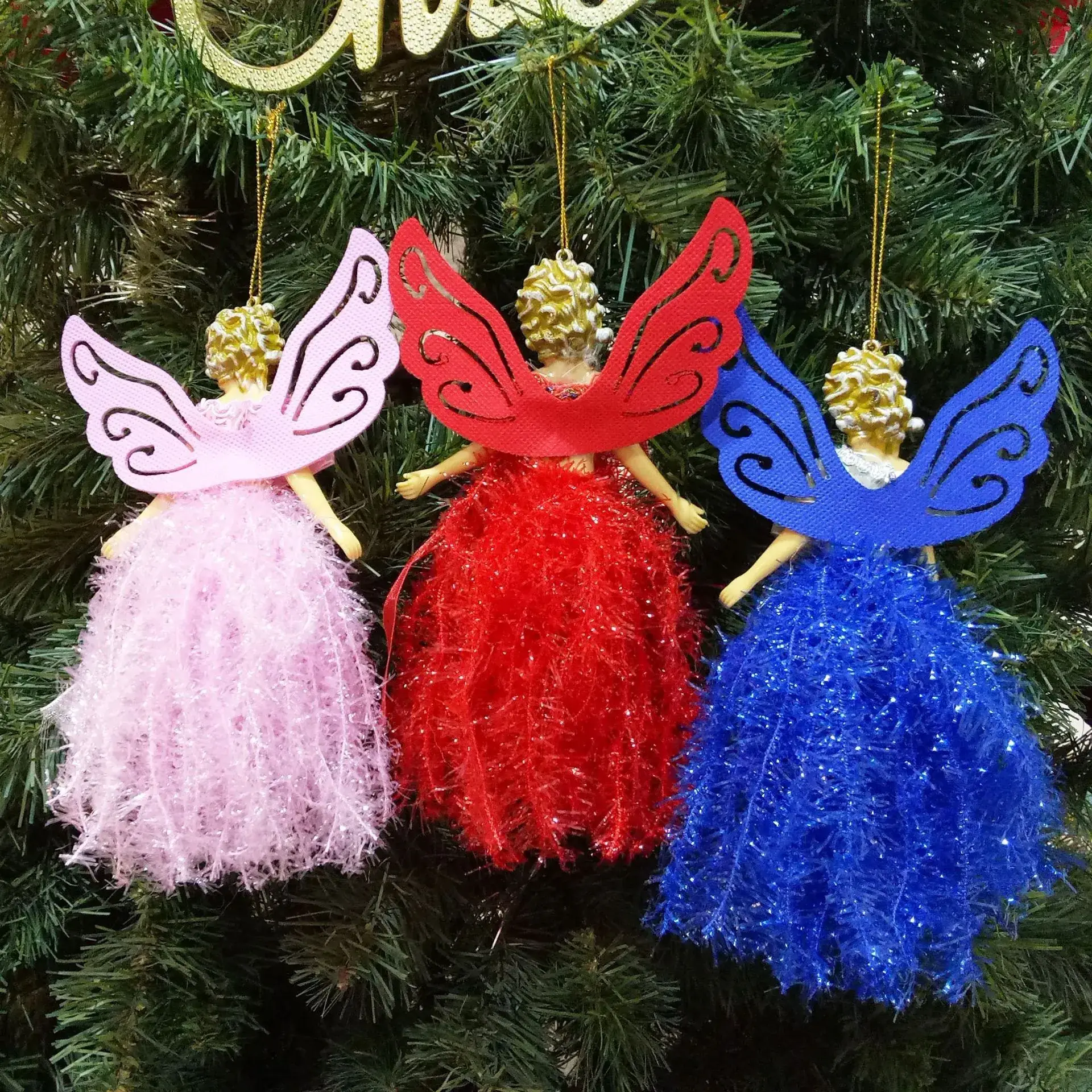 Three-Dimensional Angel Lace Pendant for Christmas Tree Decor - Image 8