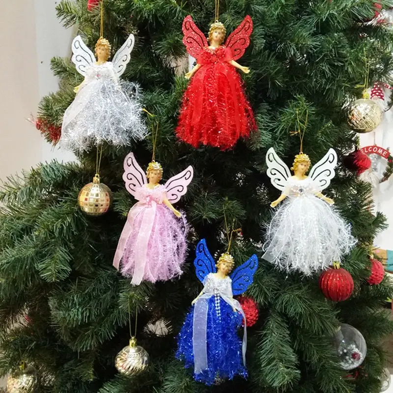 Three-Dimensional Angel Lace Pendant for Christmas Tree Decor — feature 2