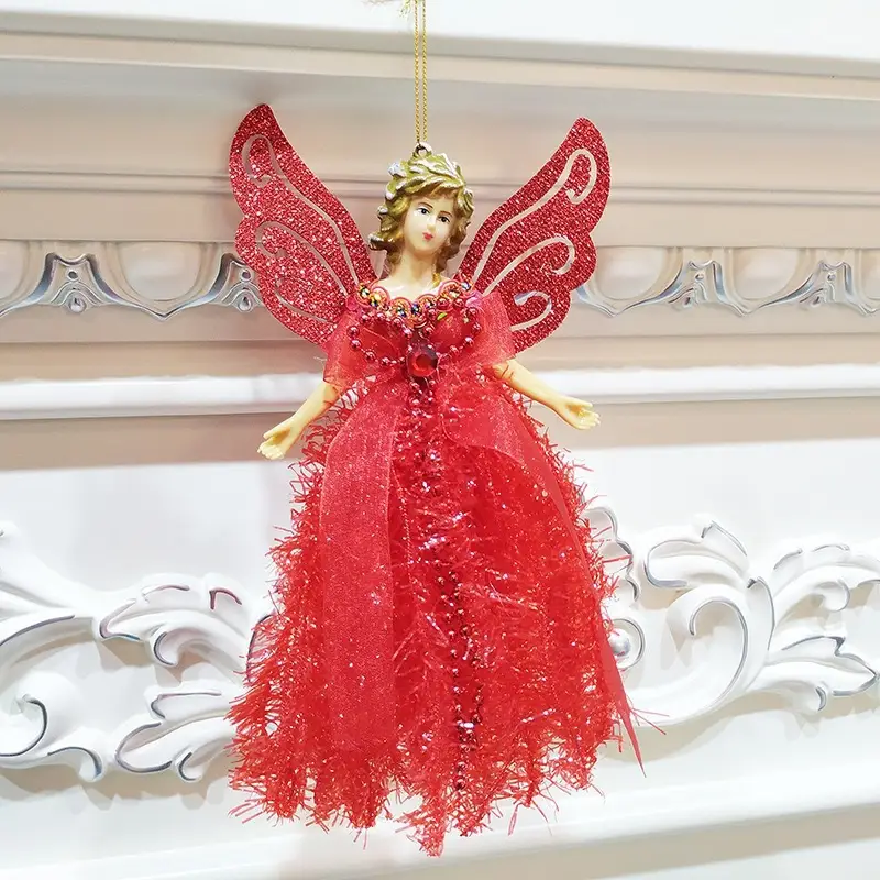 Three-Dimensional Angel Lace Pendant for Christmas Tree Decor — feature 7