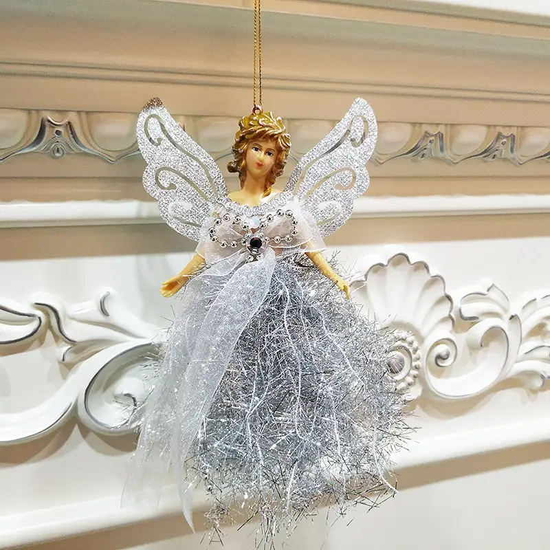 Three-Dimensional Angel Lace Pendant for Christmas Tree Decor — feature 9