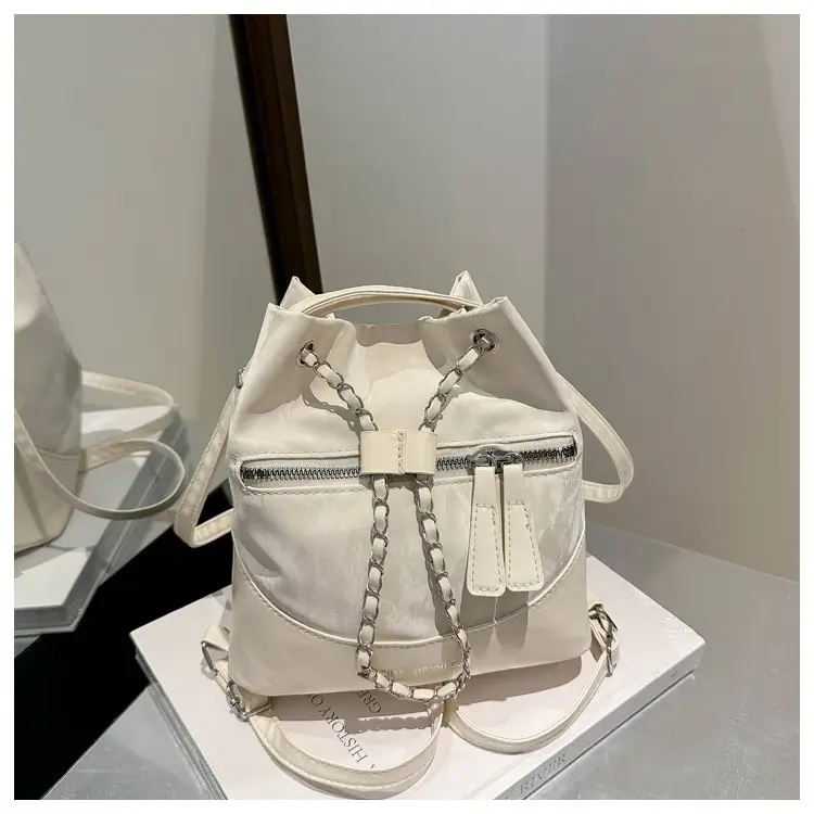 Women's Texeled Bucket Bag Blue 2024 Summer — feature 12