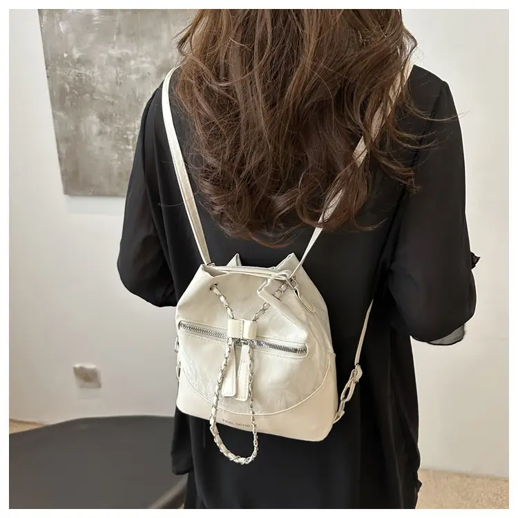 Women's Texeled Bucket Bag Blue 2024 Summer — feature 18