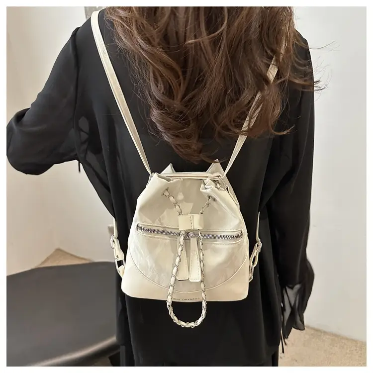 Women's Texeled Bucket Bag Blue 2024 Summer — feature 19