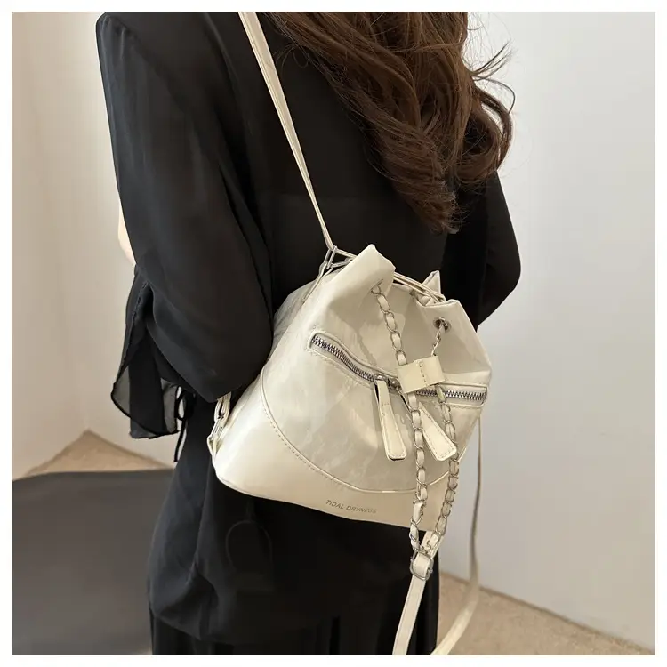 Women's Texeled Bucket Bag Blue 2024 Summer — feature 20