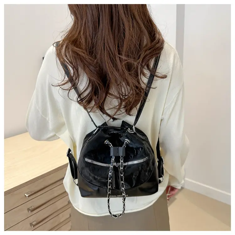 Women's Texeled Bucket Bag Blue 2024 Summer — feature 38
