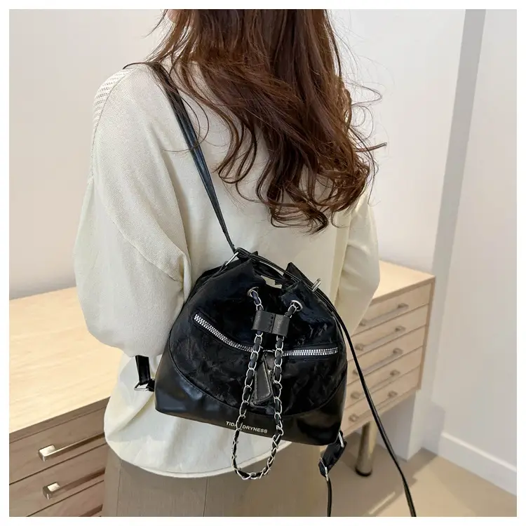 Women's Texeled Bucket Bag Blue 2024 Summer — feature 39