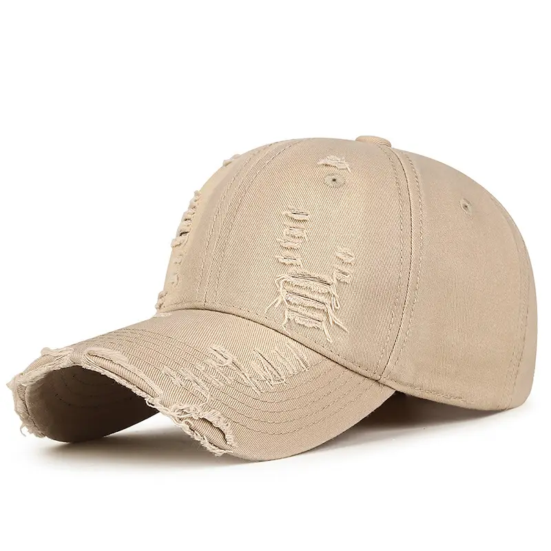 Maroon Hand-Scrubbed Baseball Cap with Hole Flash - Image 2