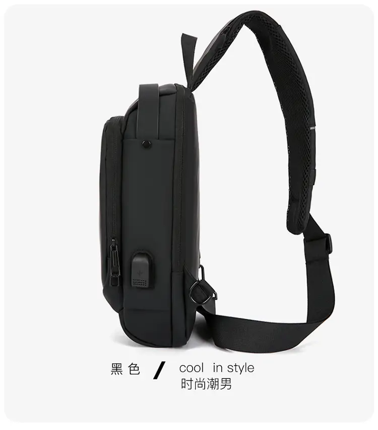 Men's Anti-Theft Crossbody Bag Blue Brown — feature 30