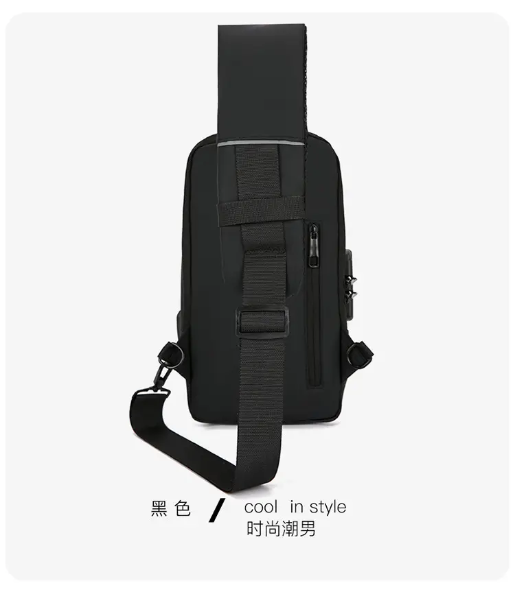 Men's Anti-Theft Crossbody Bag Blue Brown — feature 31