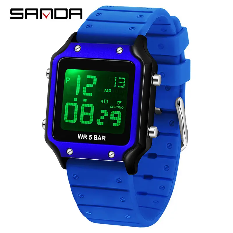 Pink Sanda Digital Watch 8.5 Bar Waterproof - Image 5