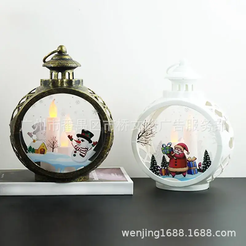 Vintage Christmas LED Candle Lamp with Red Truck Design