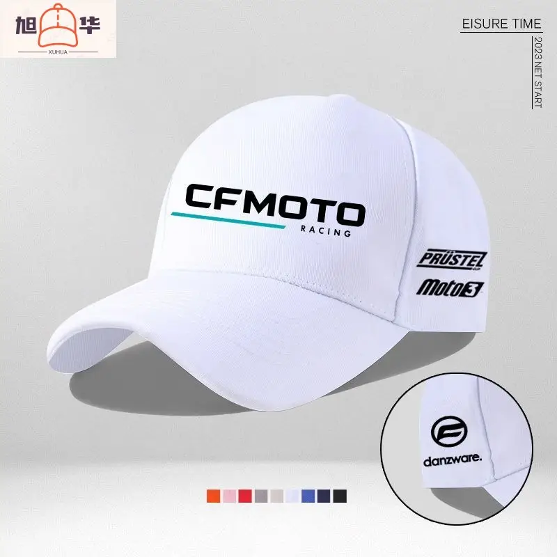 Men's White Cfmoto Cycling Cap with Durable E-Connect - Image 17