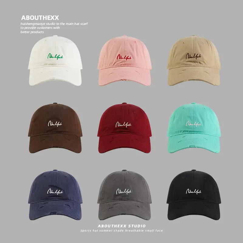 Men Tan Hole Embroidered Baseball Cap - Image 9