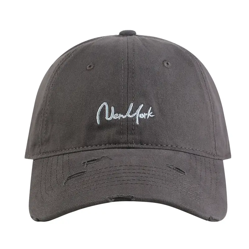 Men Tan Hole Embroidered Baseball Cap - Image 13
