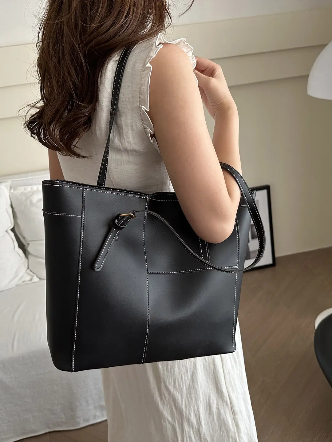 Vintage Tote Bag 2024 New Work Fashion Commuter Bag High-grade Shoulder All-match Large Capacity Handbag - Image 8