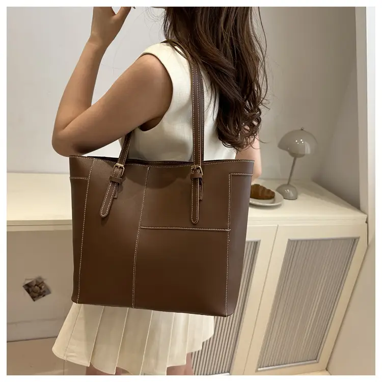 Vintage Tote Bag 2024 New Work Fashion Commuter Bag High-grade Shoulder All-match Large Capacity Handbag — feature 12