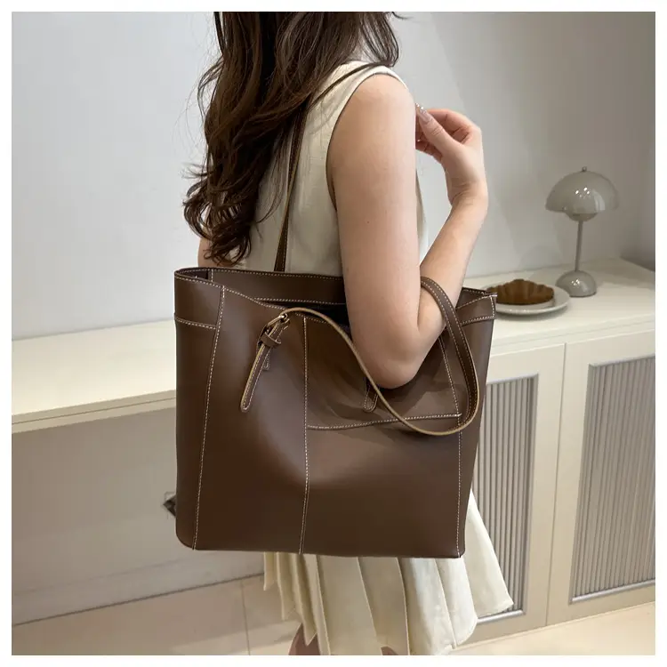 Vintage Tote Bag 2024 New Work Fashion Commuter Bag High-grade Shoulder All-match Large Capacity Handbag — feature 13