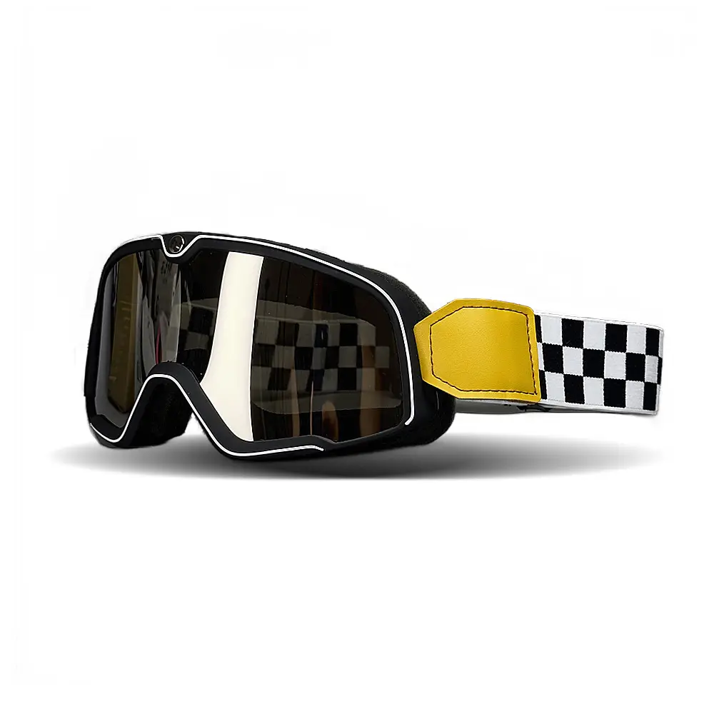Men's Windproof Cycling Goggles with Checkered Strap