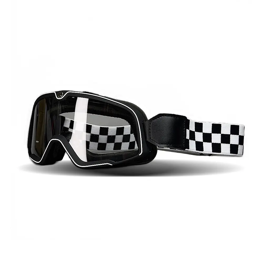Men's Windproof Cycling Goggles with Checkered Strap
