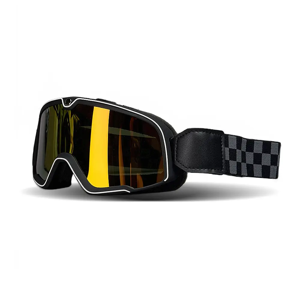 Men's Windproof Cycling Goggles with Checkered Strap
