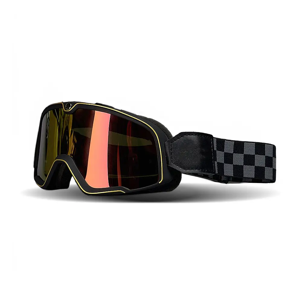 Men's Windproof Cycling Goggles with Checkered Strap