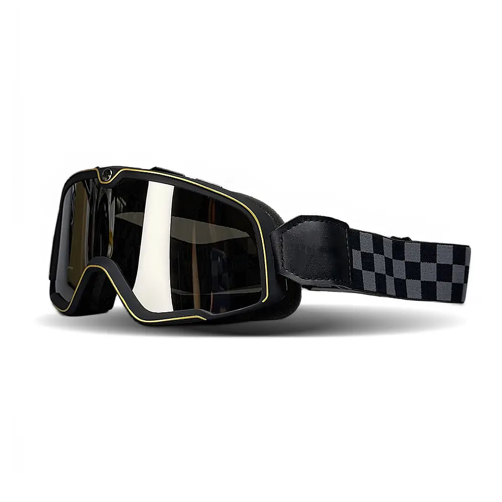Men's Windproof Cycling Goggles with Checkered Strap