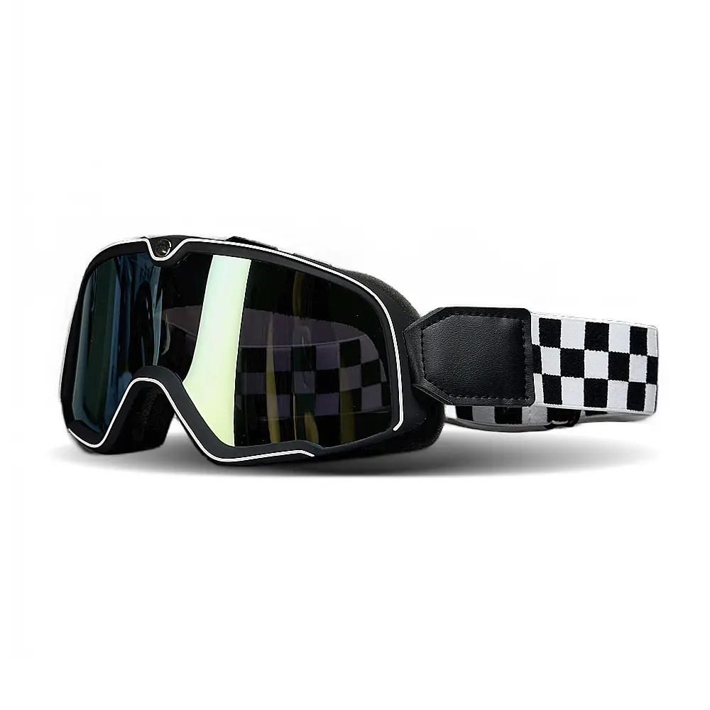 Men's Windproof Cycling Goggles with Checkered Strap