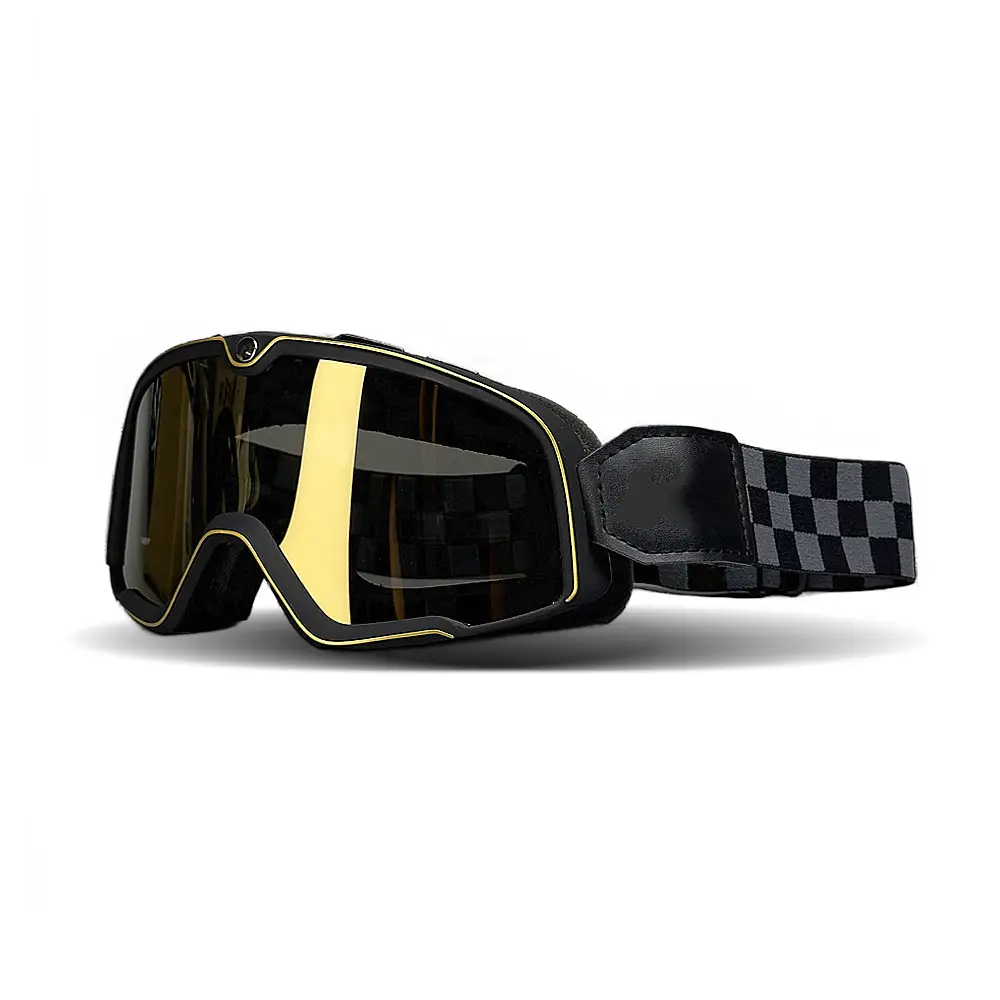 Men's Windproof Cycling Goggles with Checkered Strap