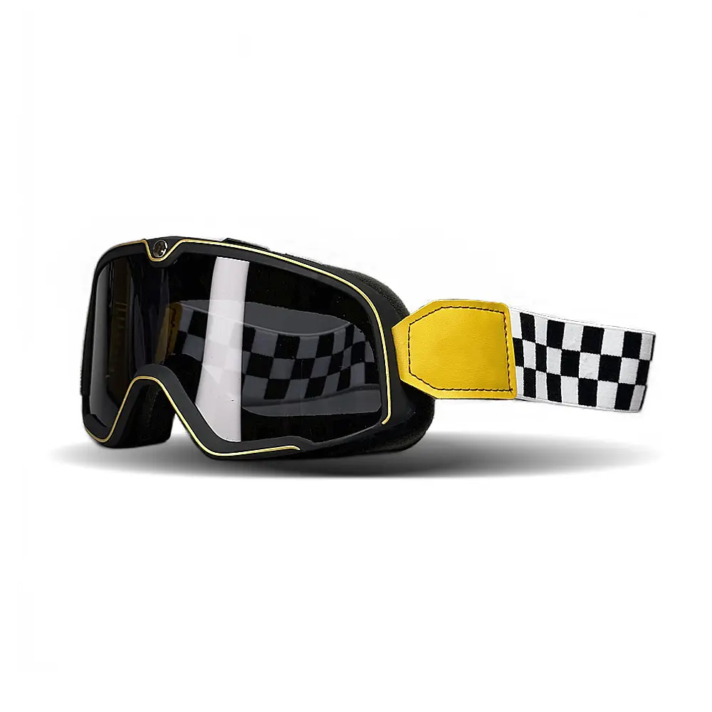 Men's Windproof Cycling Goggles with Checkered Strap