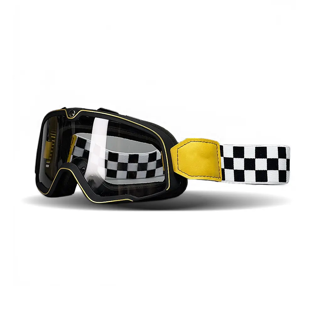 Men's Windproof Cycling Goggles with Checkered Strap