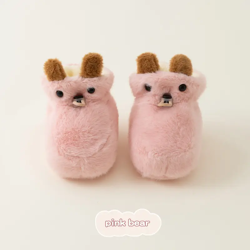 Baby Furry Toddler Shoes with Lambswool Soles