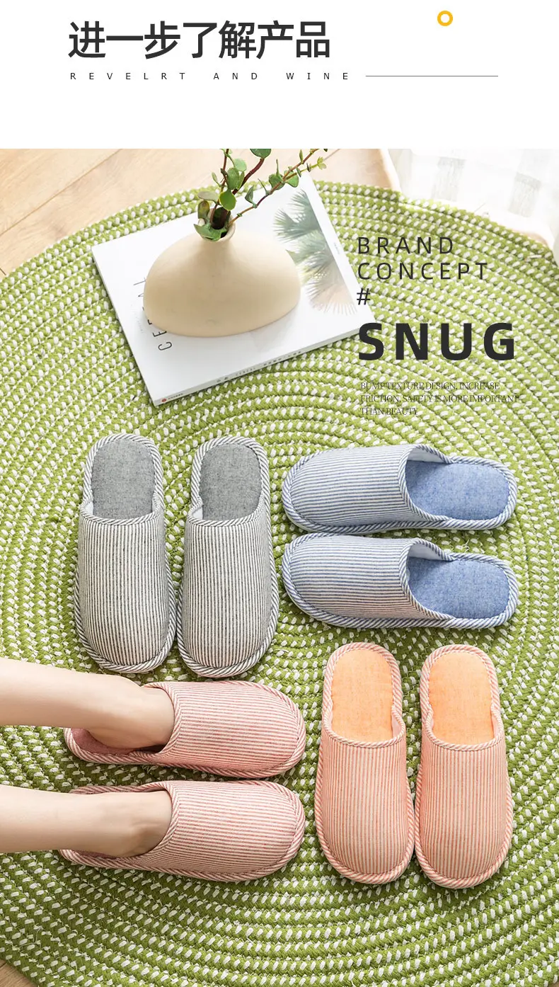 Women Cotton Slip-On Socks Pink Non-Slip Indoor — feature 11